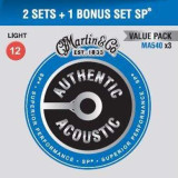 MARTIN Authentic SP 92/8 Phosphor Bronze Light - Limited 3 Packs