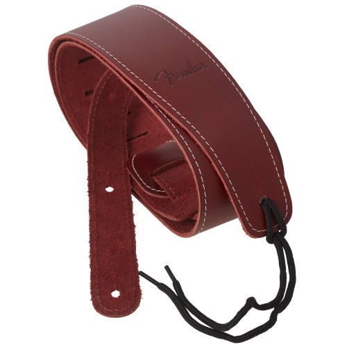 FENDER Broken-In Leather Strap Red
