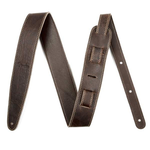 FENDER Artisan Crafted Leather Strap 2" Brown