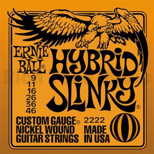 struny na elektrickou kytaru,ERNIE BALL 2222 Nickel Wound Hybrid Slinky,1